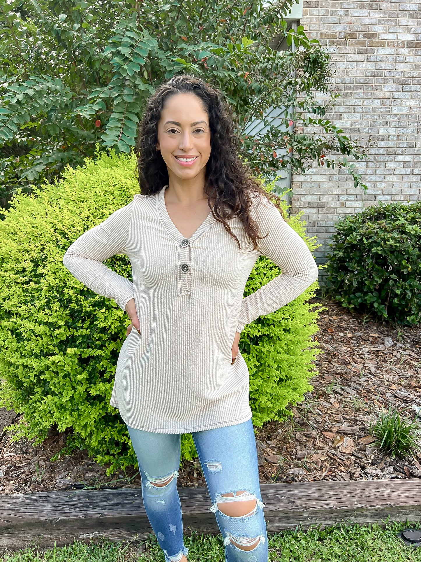 Double Button Sweatshirt