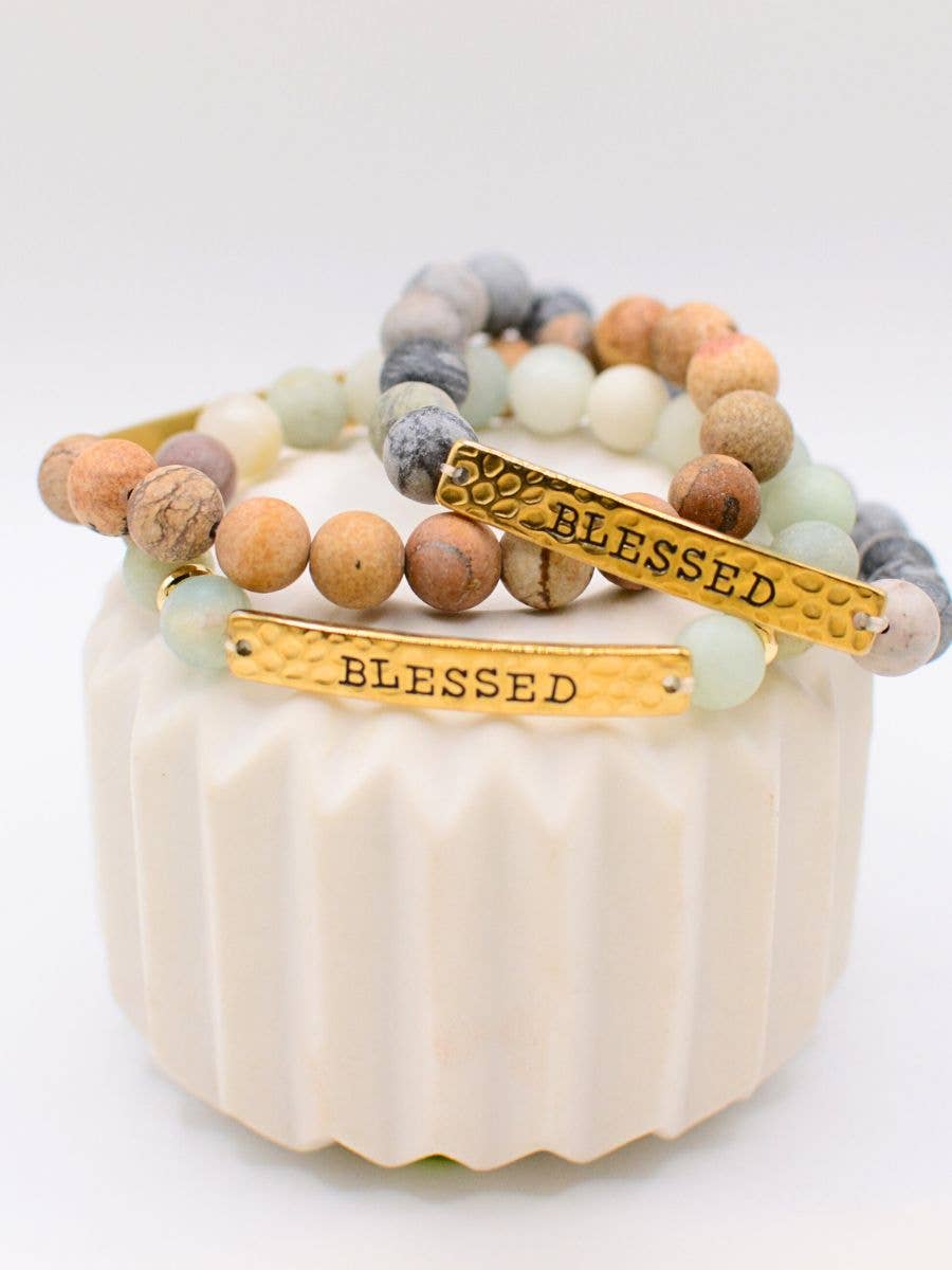 Blessed Stone Bracelet- The Gathering Cafe