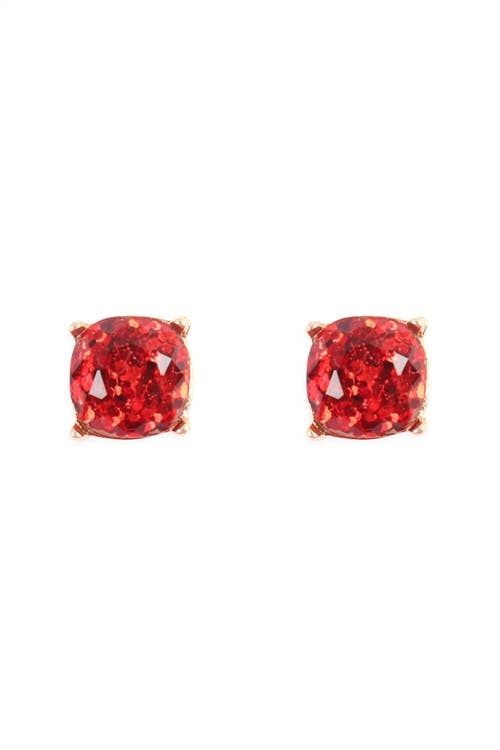 Sparkling Glitter Epoxy Stud Earrings