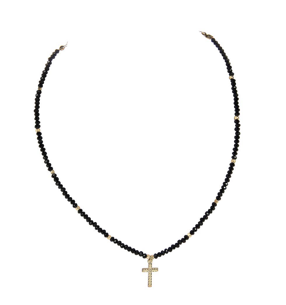 Gold Metal Cross Pendant Necklace- The Gathering Cafe