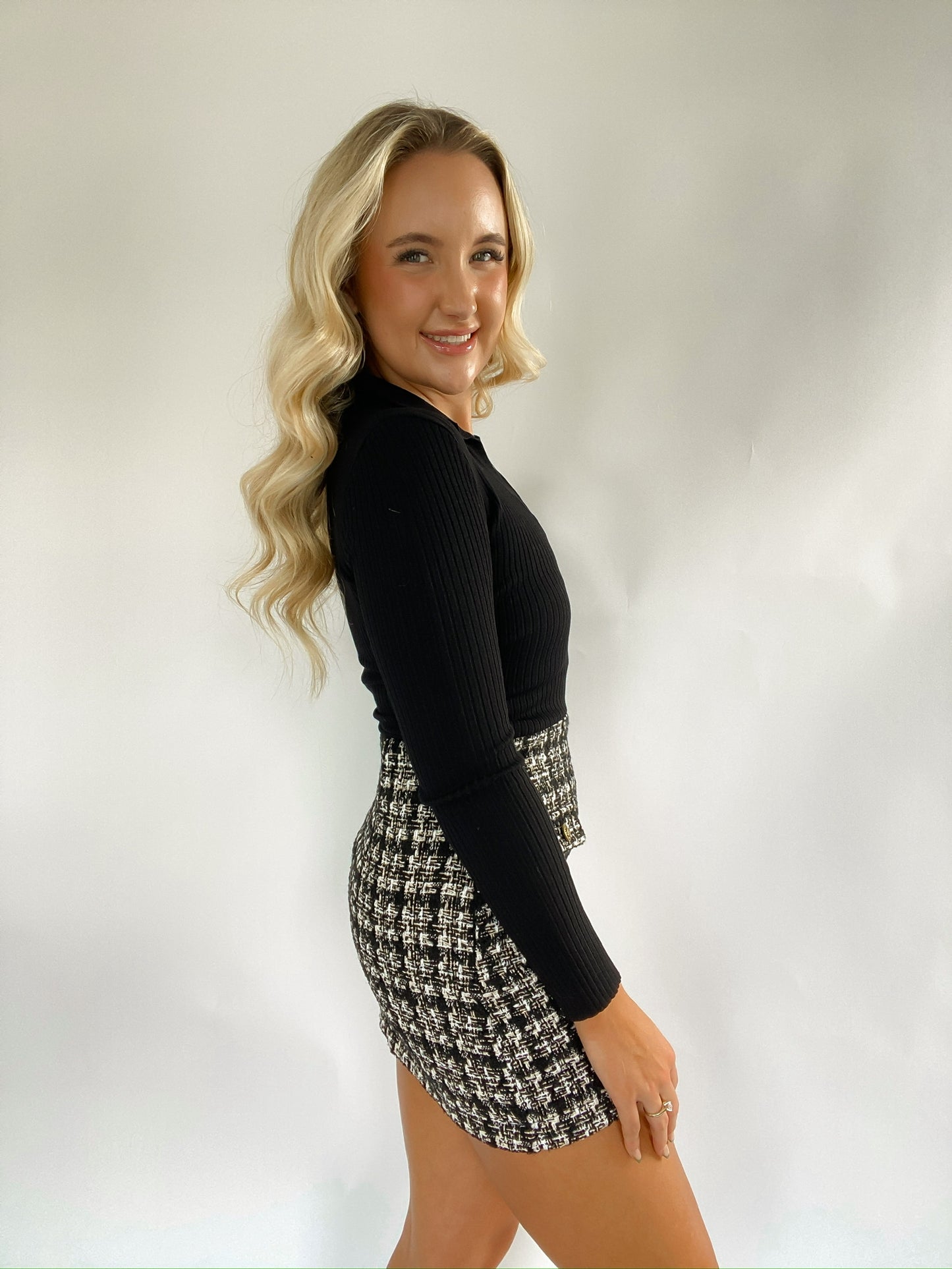 Tweed Mini Skirt — Salon 209