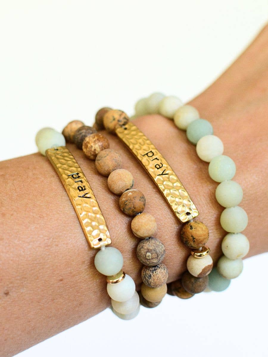 Pray Beaded Bracelet- The Gathering Cafe