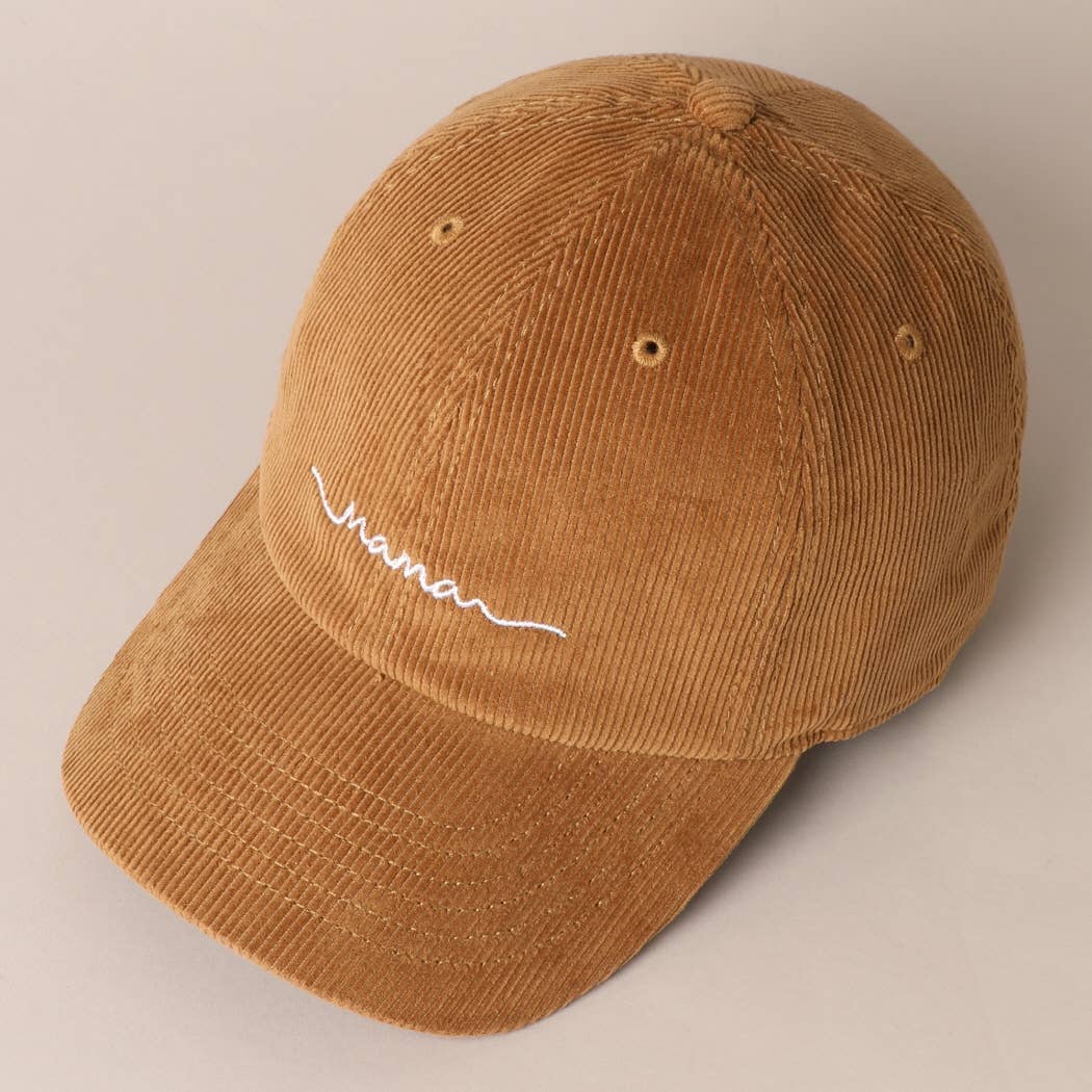 Mama Corduroy Baseball Cap- The Gathering Cafe