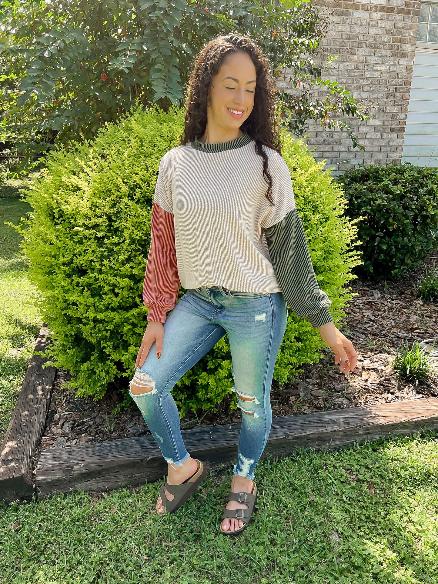 Kan Can High Rise Fray Hem Jeans