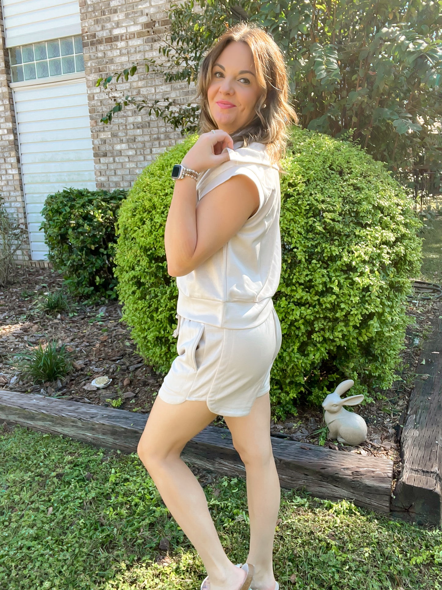 Blake Cropped Sweatshirt & Shorts Set