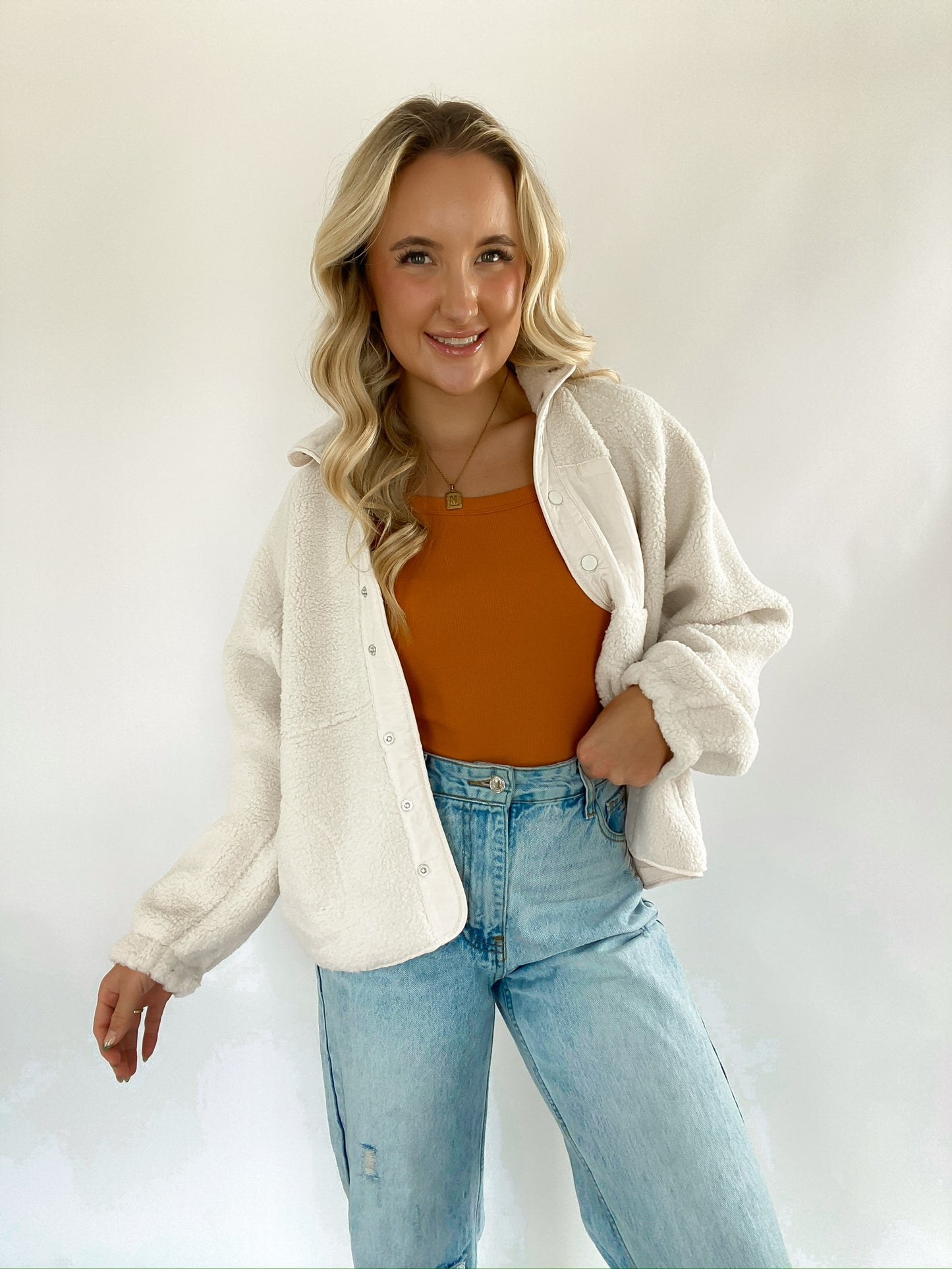 Ribbed Body Suit- Orange