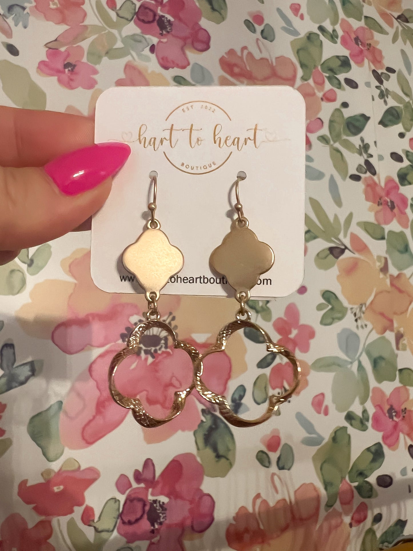 Gold Linked Earrings