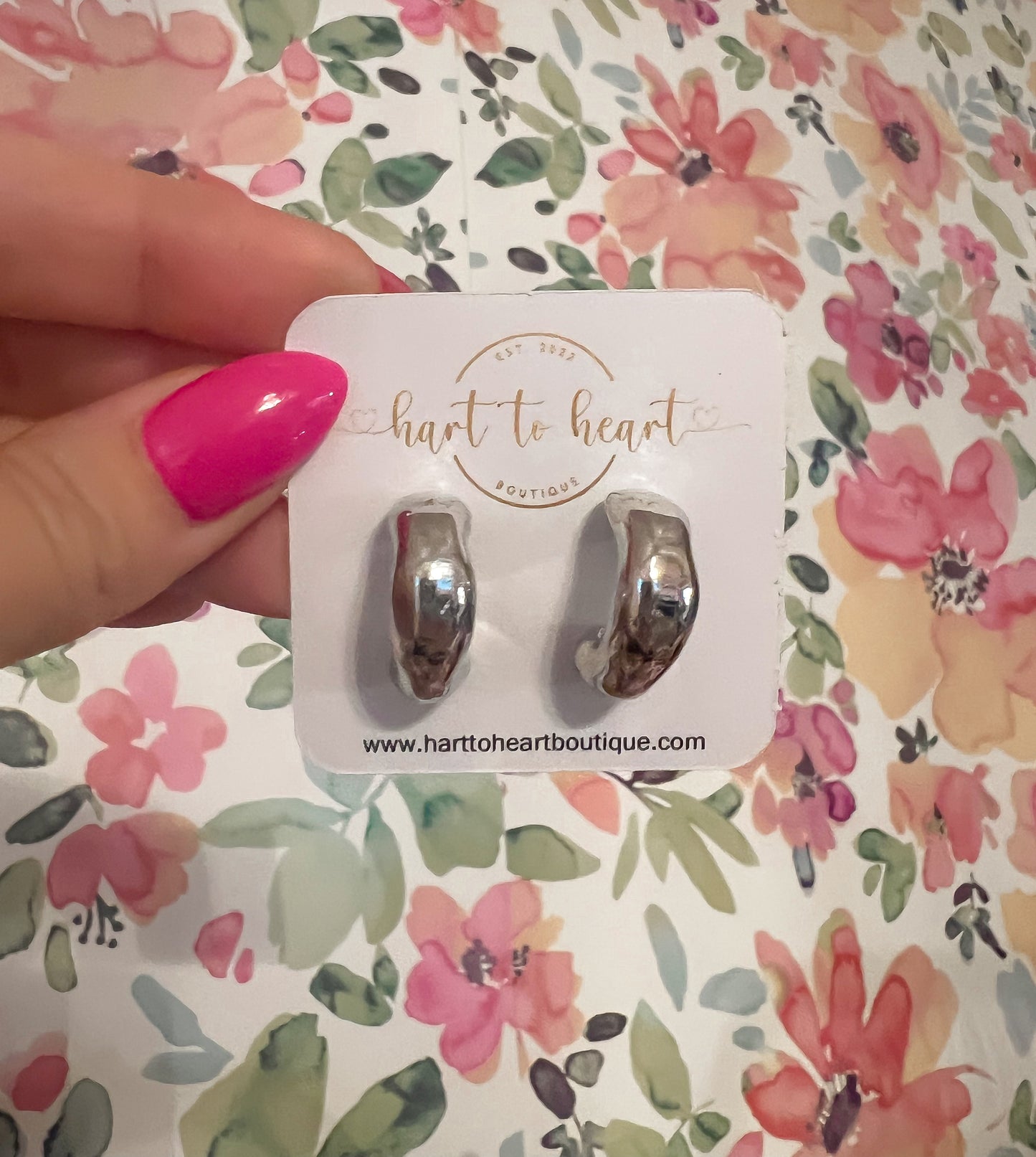 Chunky Half Hoop Earrings