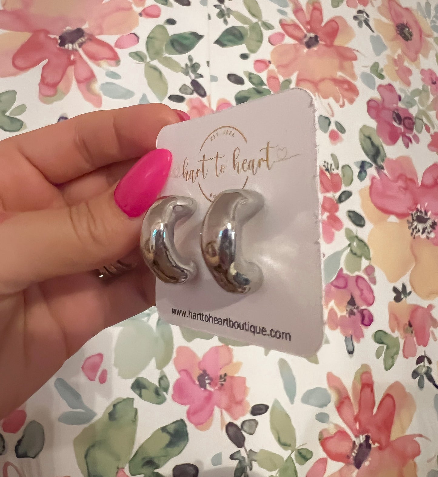 Chunky Half Hoop Earrings