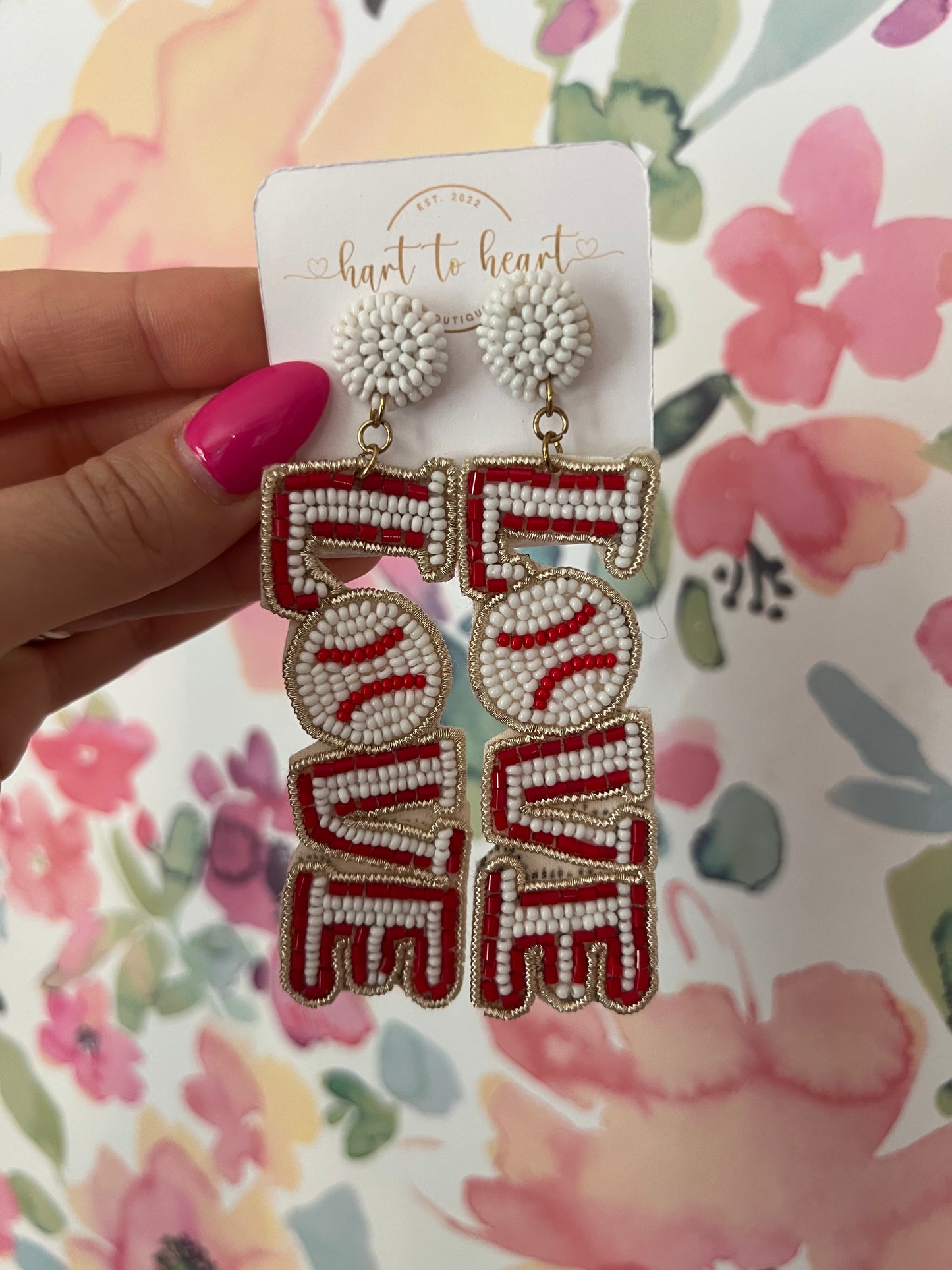 Baseball Love Earrings