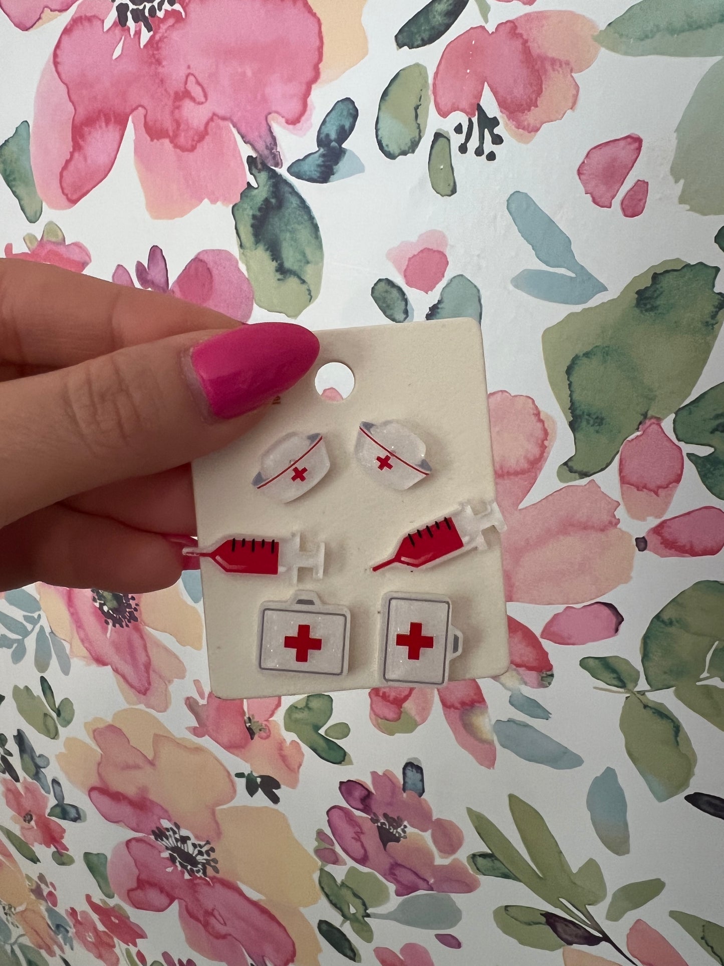 Nurse Earrings- 3 piece set