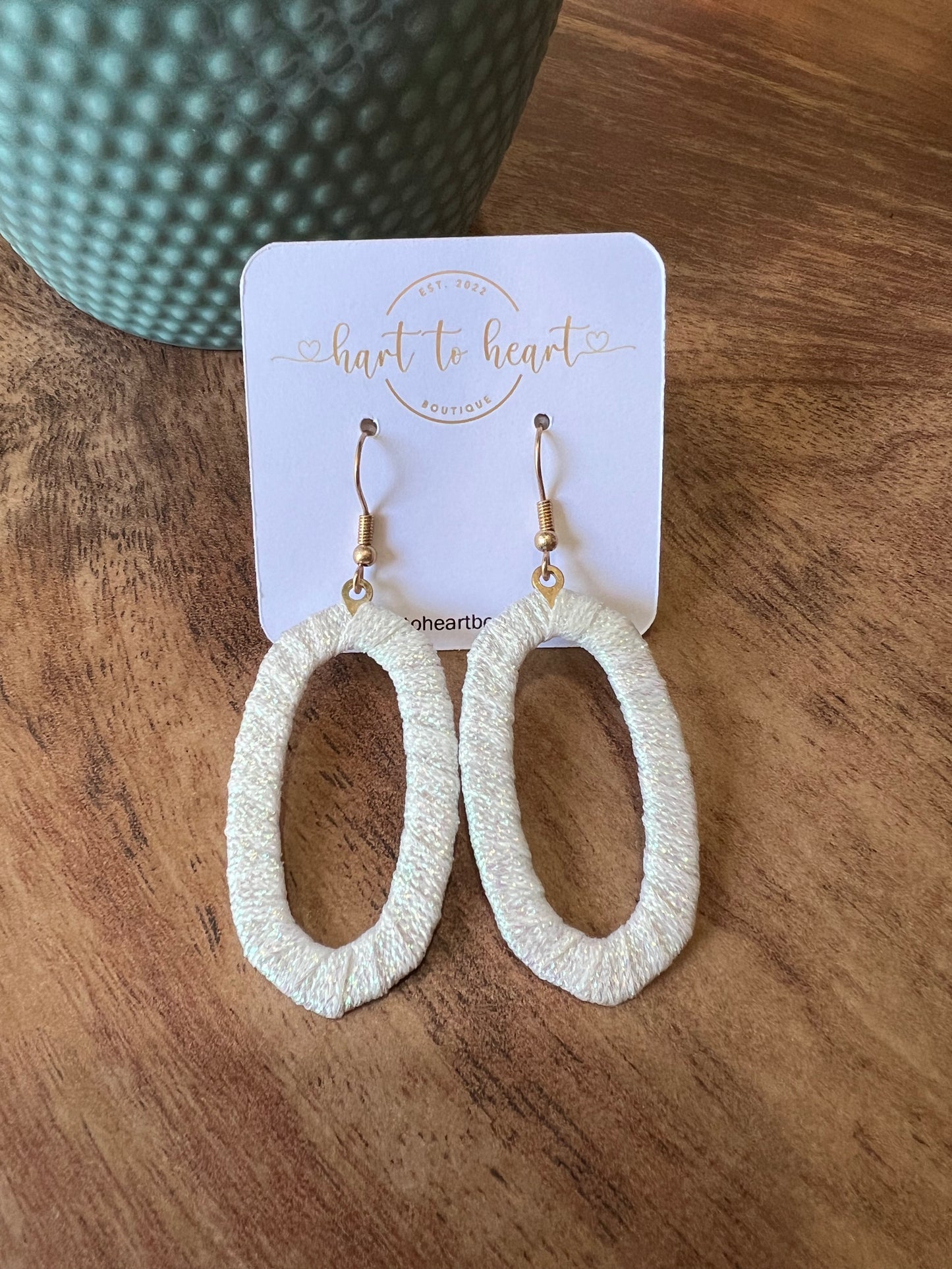 Threaded Oval Drop Earrings- FOTG