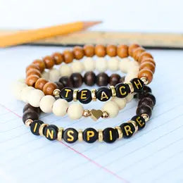 Inspire Teach Bracelet Stack- The Gathering Cafe