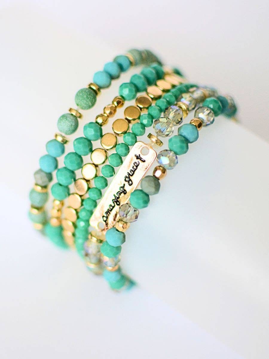 Amazing Grace Bracelet Stack- The Gathering Cafe