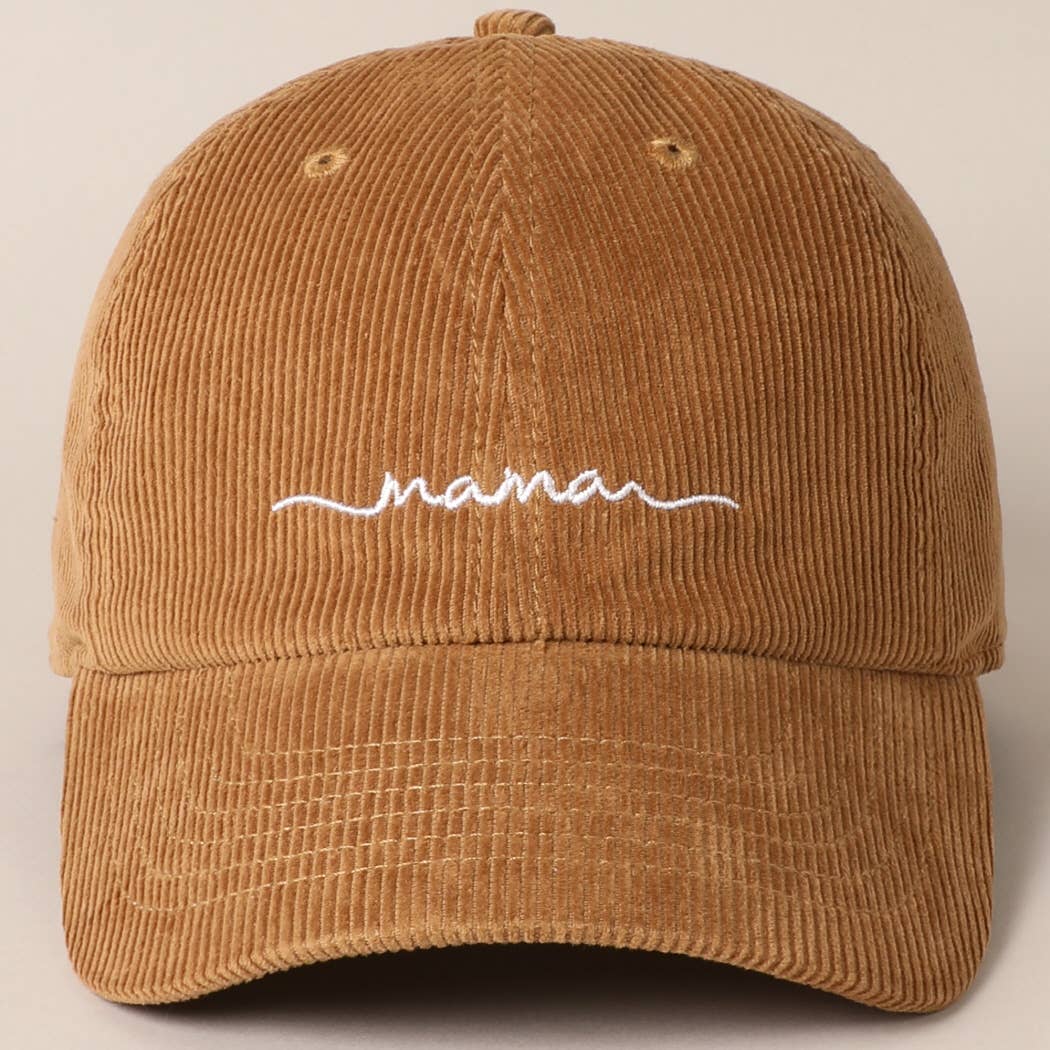Mama Corduroy Baseball Cap- The Gathering Cafe