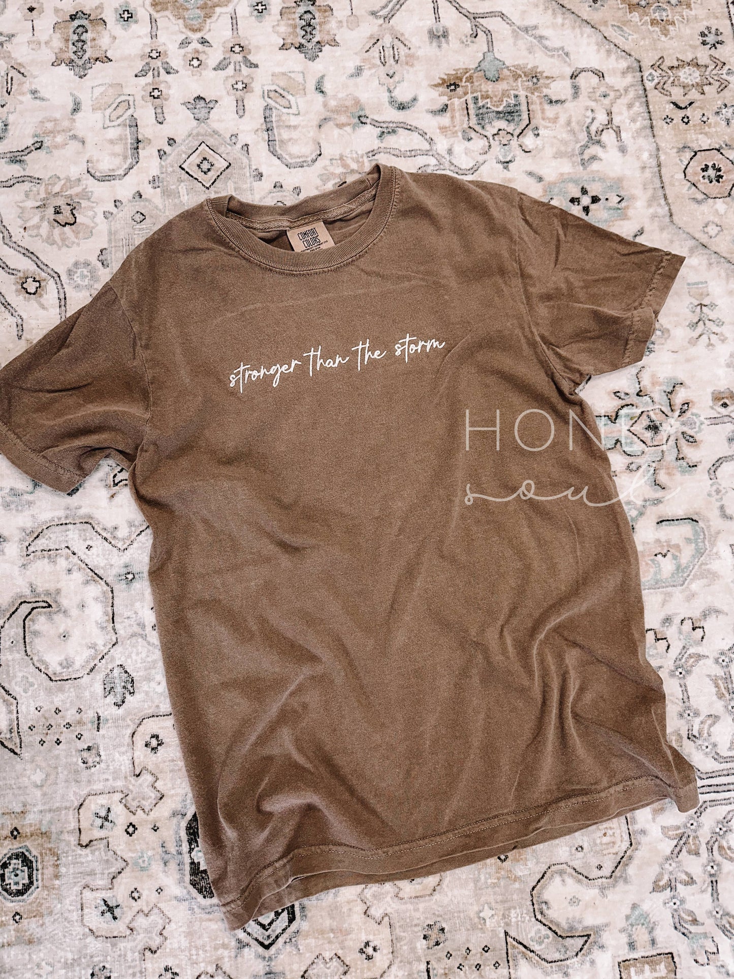Stronger Than The Storm Summer Tee- The Gathering Cafe