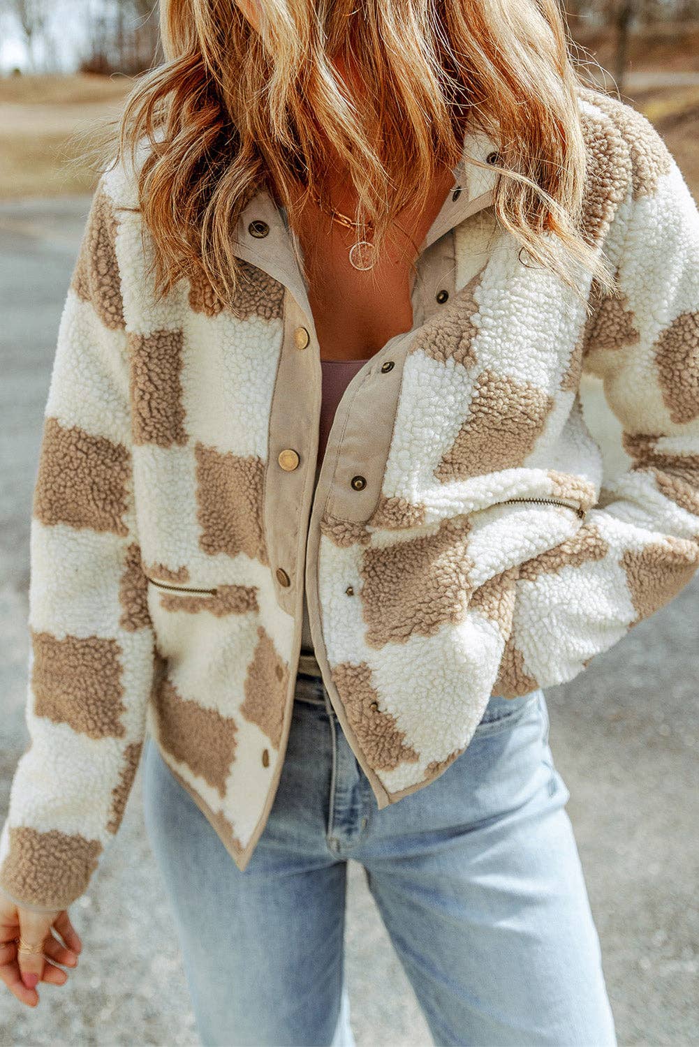 Snap Button Sherpa Jacket- Pre-Order