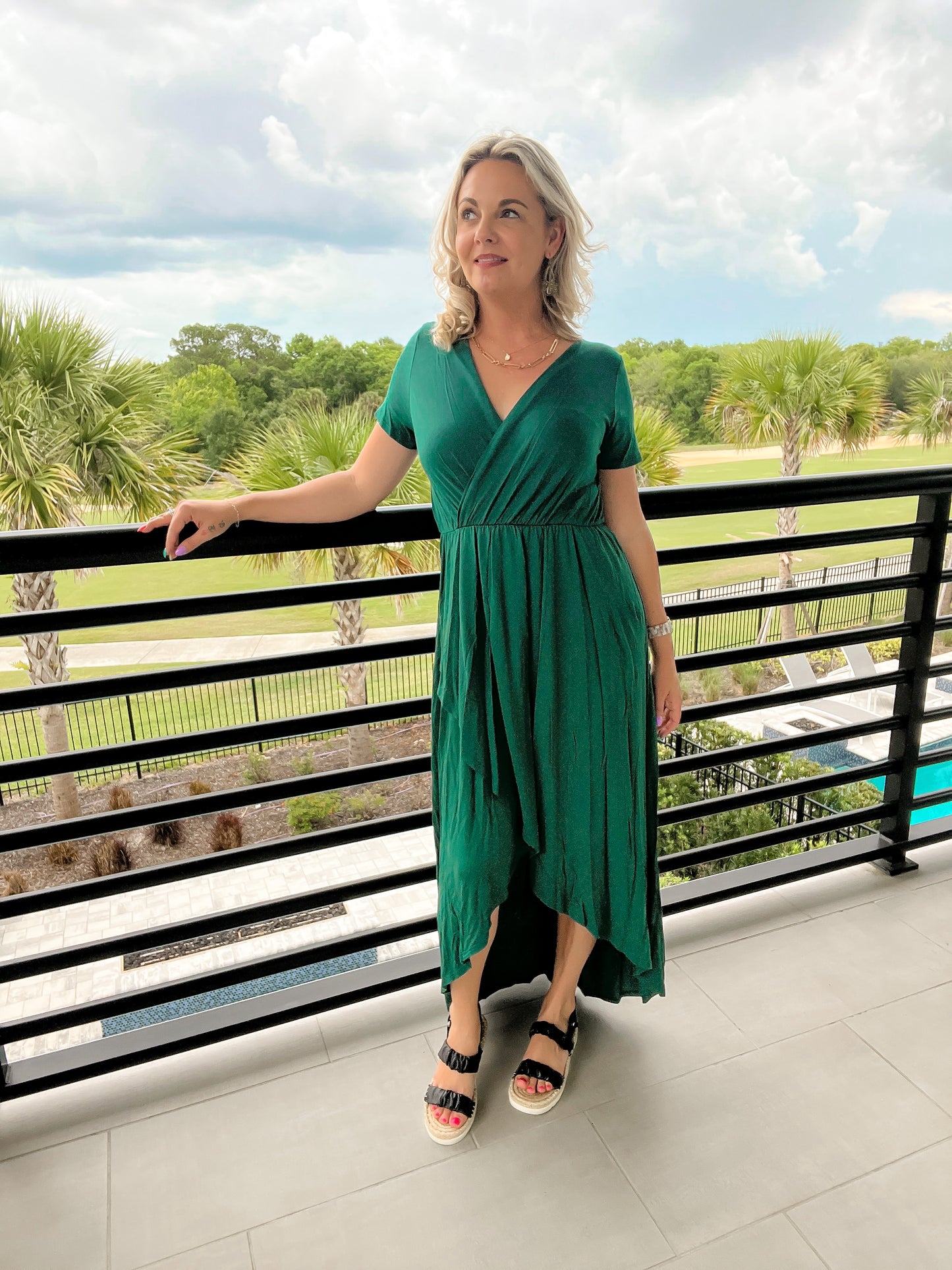 Wrapped Maxi Dress- Green