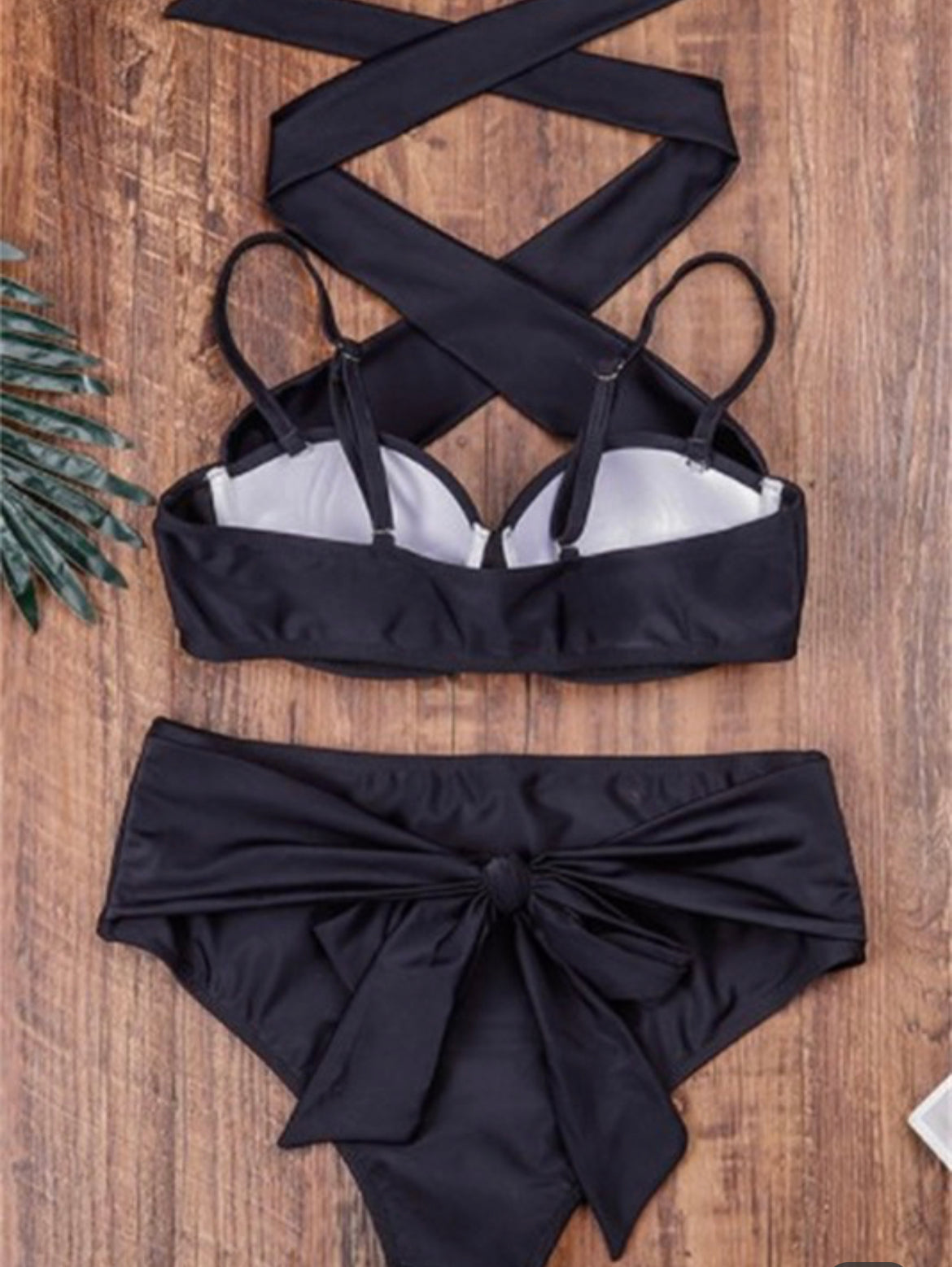 Black Twist Bikini Top