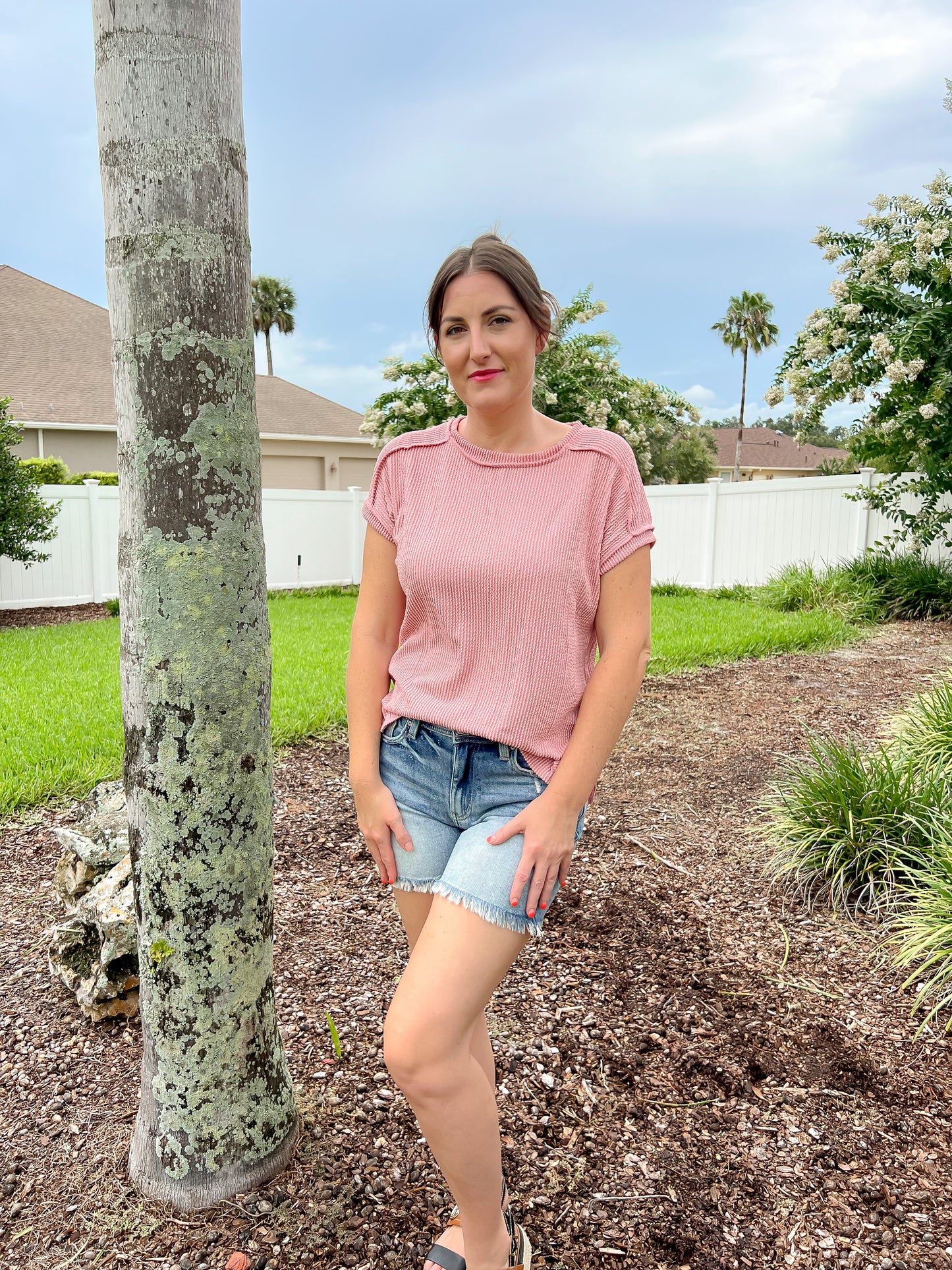 Ribbed Top- Mauve