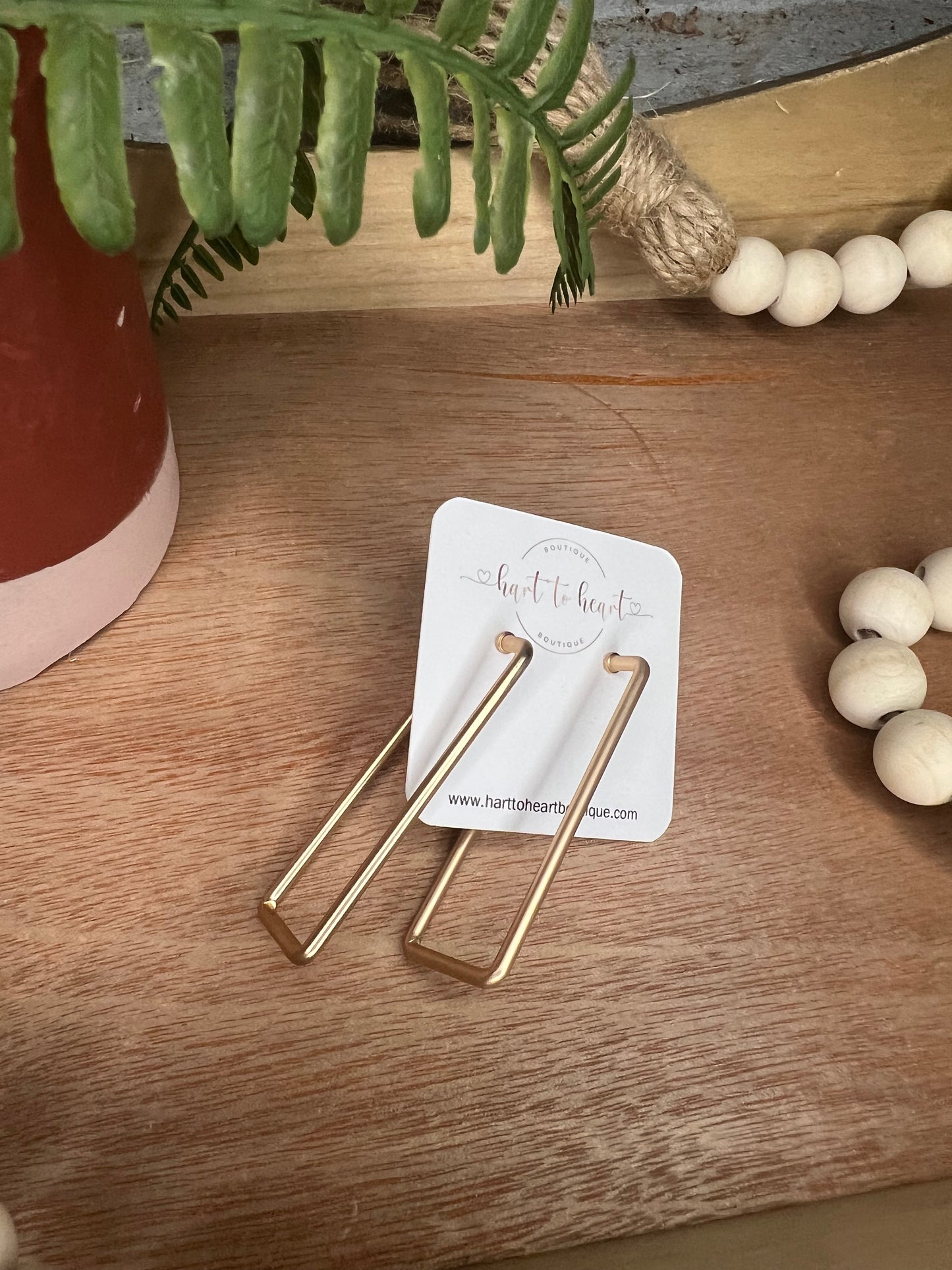 Rectangle Dangle Earrings