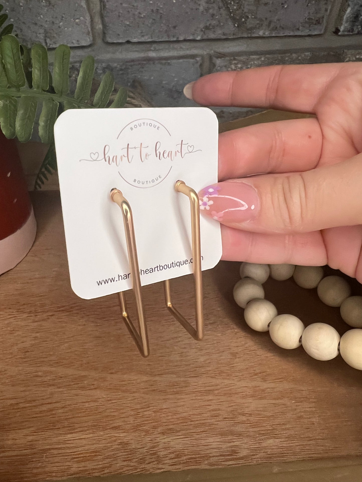 Rectangle Dangle Earrings