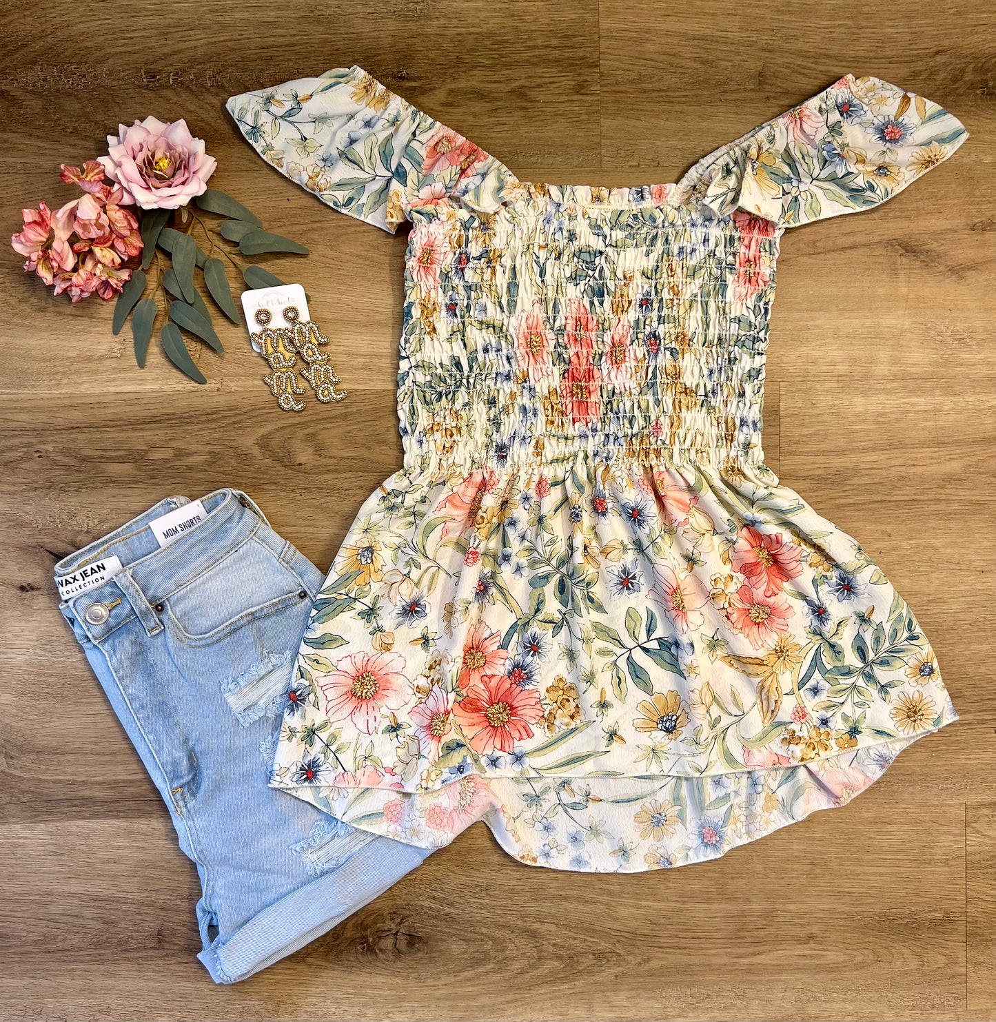 Floral Tunic Top — Blooming Fires April