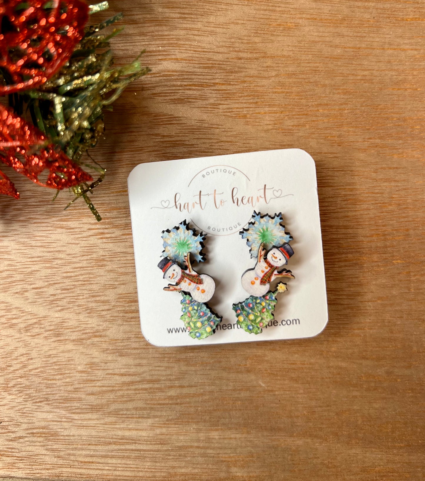 Holiday Snowman Stud Earring Set- The Gathering Cafe