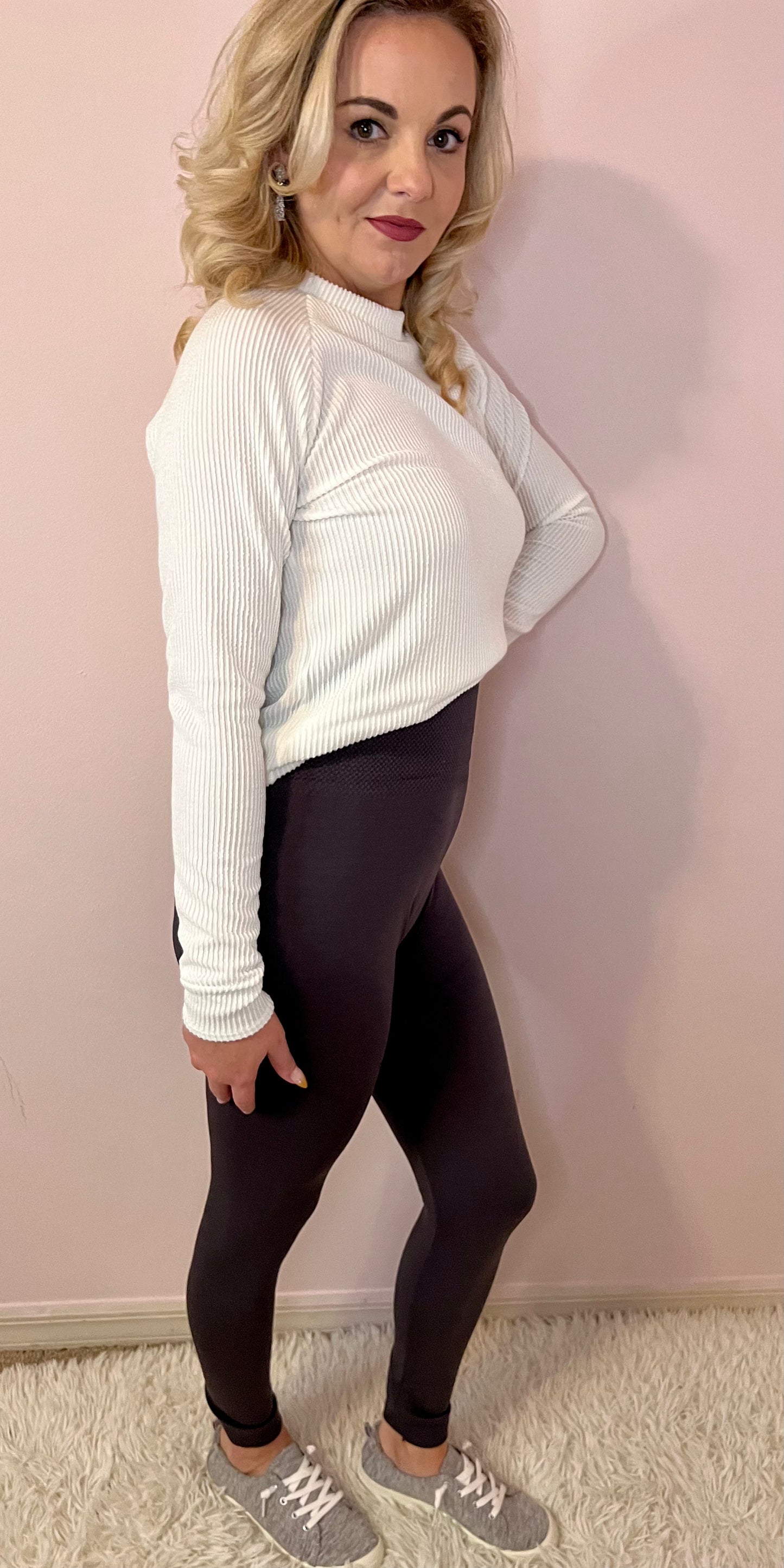 Solid High Waisted Tummy Control Leggings