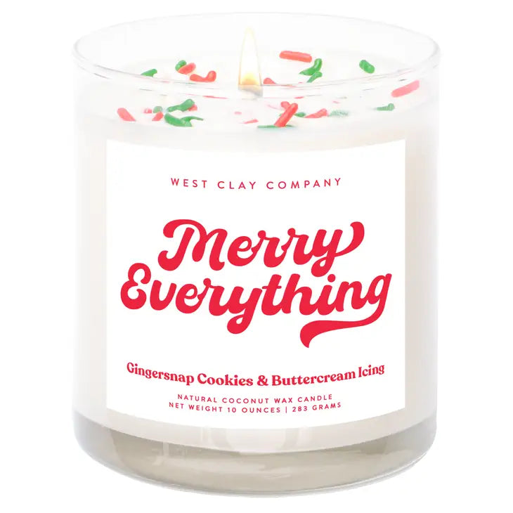 West Clay Company- Christmas MERRY EVERYTHING Candle