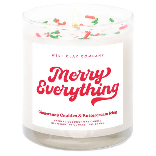 West Clay Company- Christmas MERRY EVERYTHING Candle