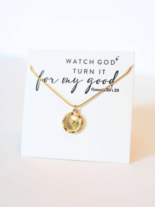 God is Good Heart Necklace- The Gathering Cafe