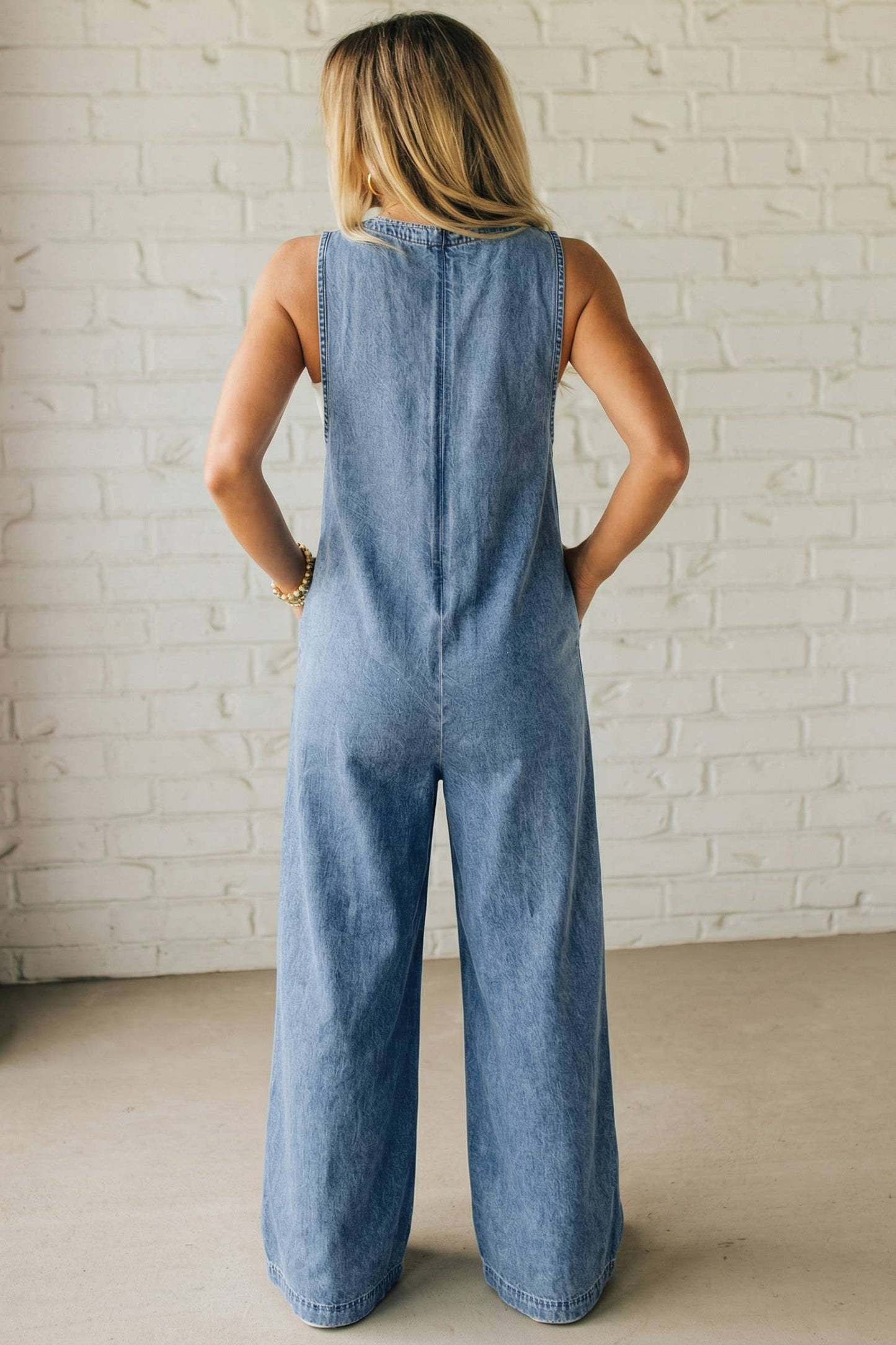 Solid Western Acid Wash Jumpsuit PREORDER