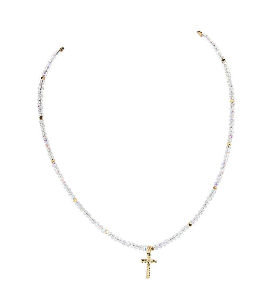 Gold Metal Cross Pendant Necklace- The Gathering Cafe