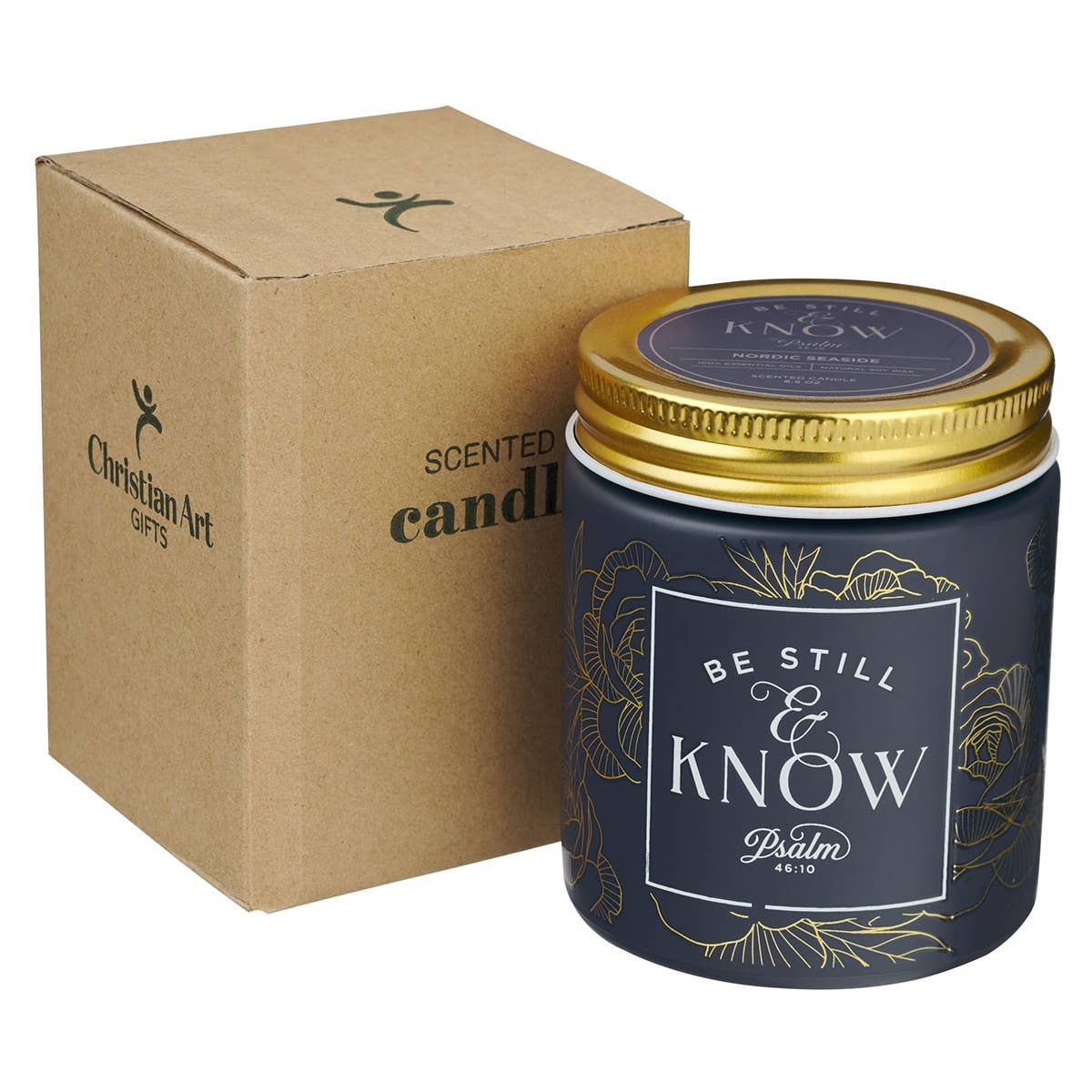 Be Still & Know Glass Candle- The Gathering Cafe