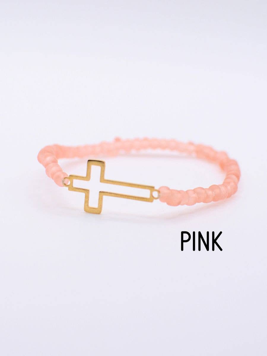 Gold Cross Bracelet- The Gathering Cafe