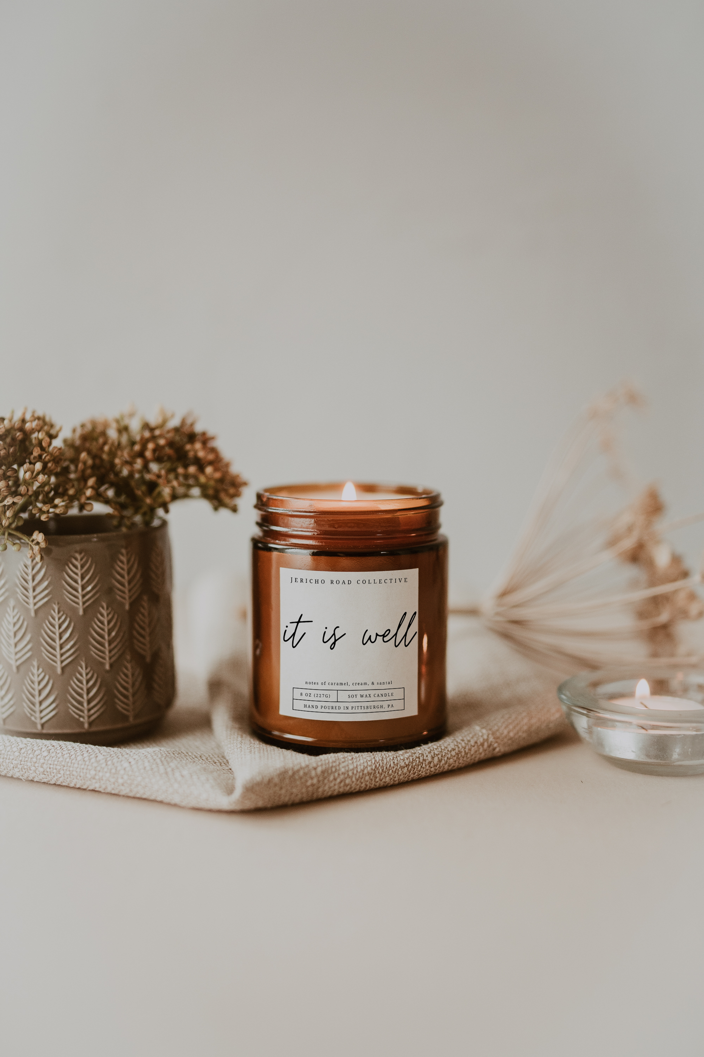 It Is Well Soy Wax Candle- The Gathering Cafe