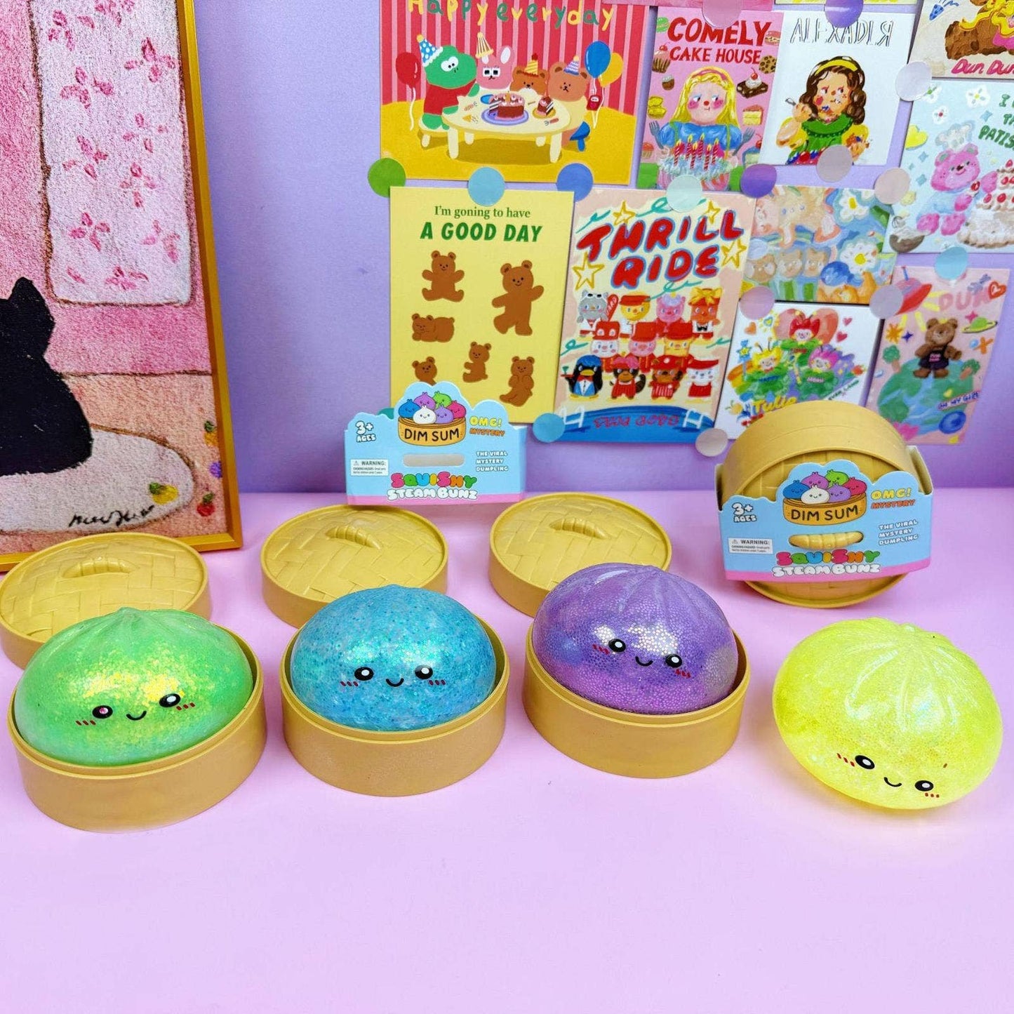 Dumpling Squishy  – Viral Mystery Dumplings GLITTER Edition