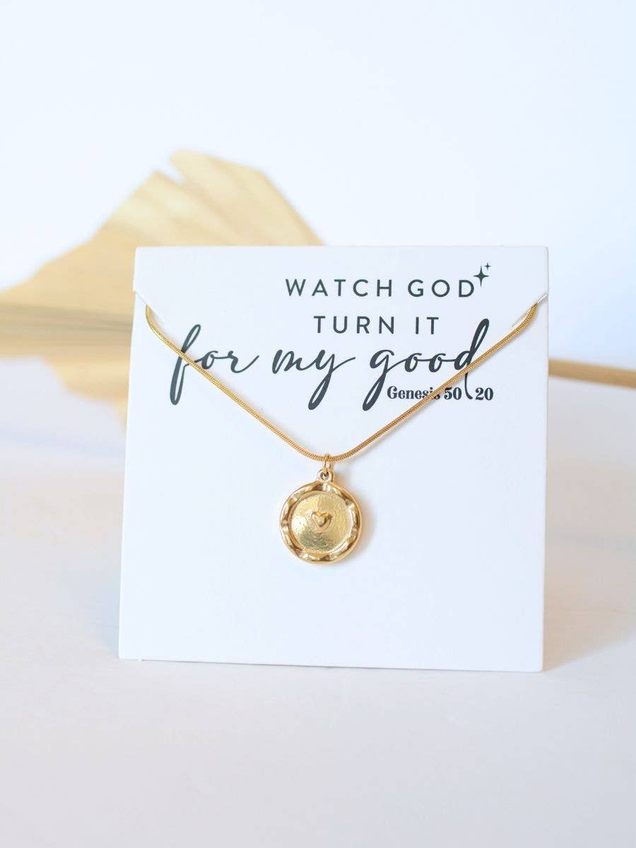 God is Good Heart Necklace- The Gathering Cafe