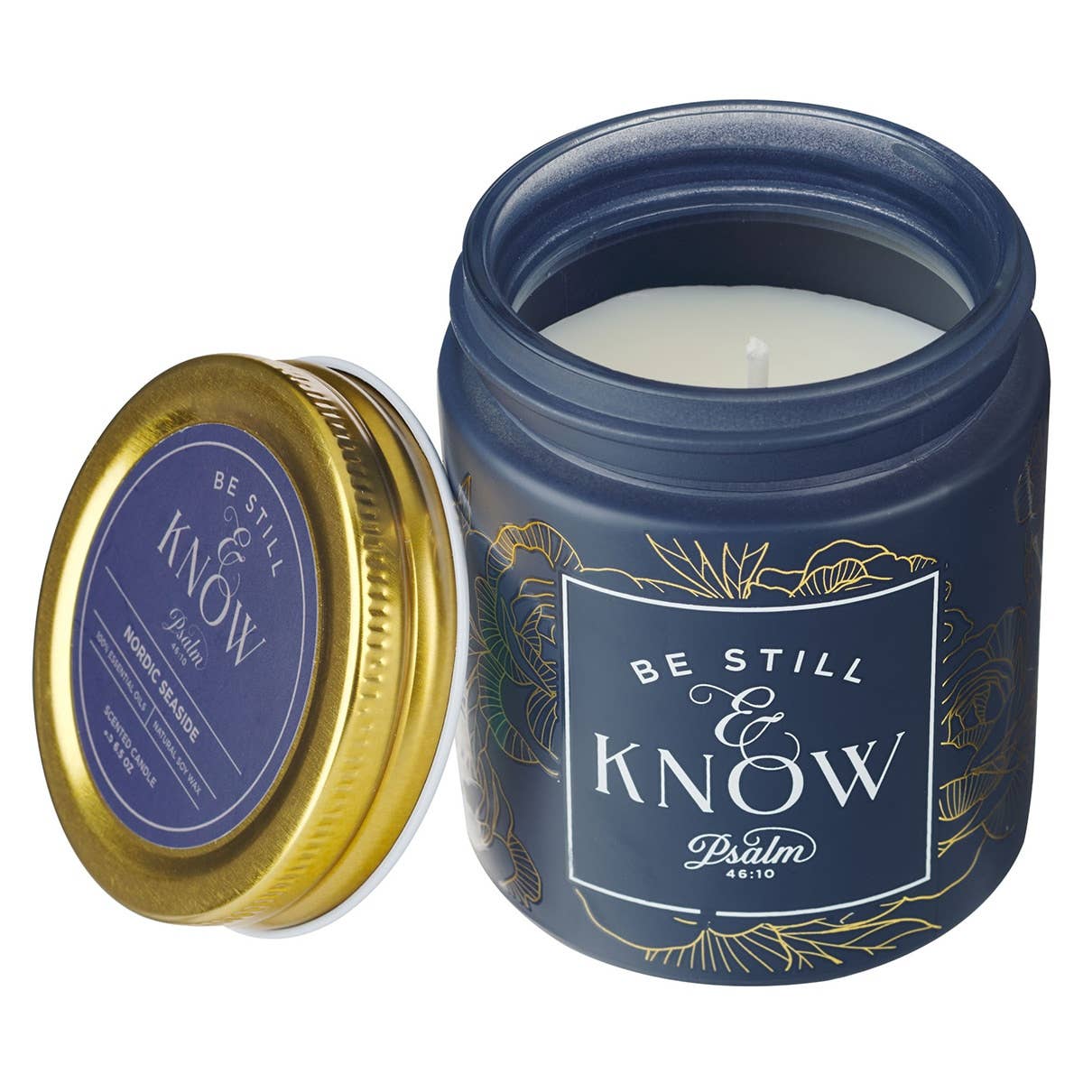 Be Still & Know Glass Candle- The Gathering Cafe