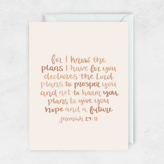 For I Know The Plans I Have For You- Greeting Card- The Gathering Cafe