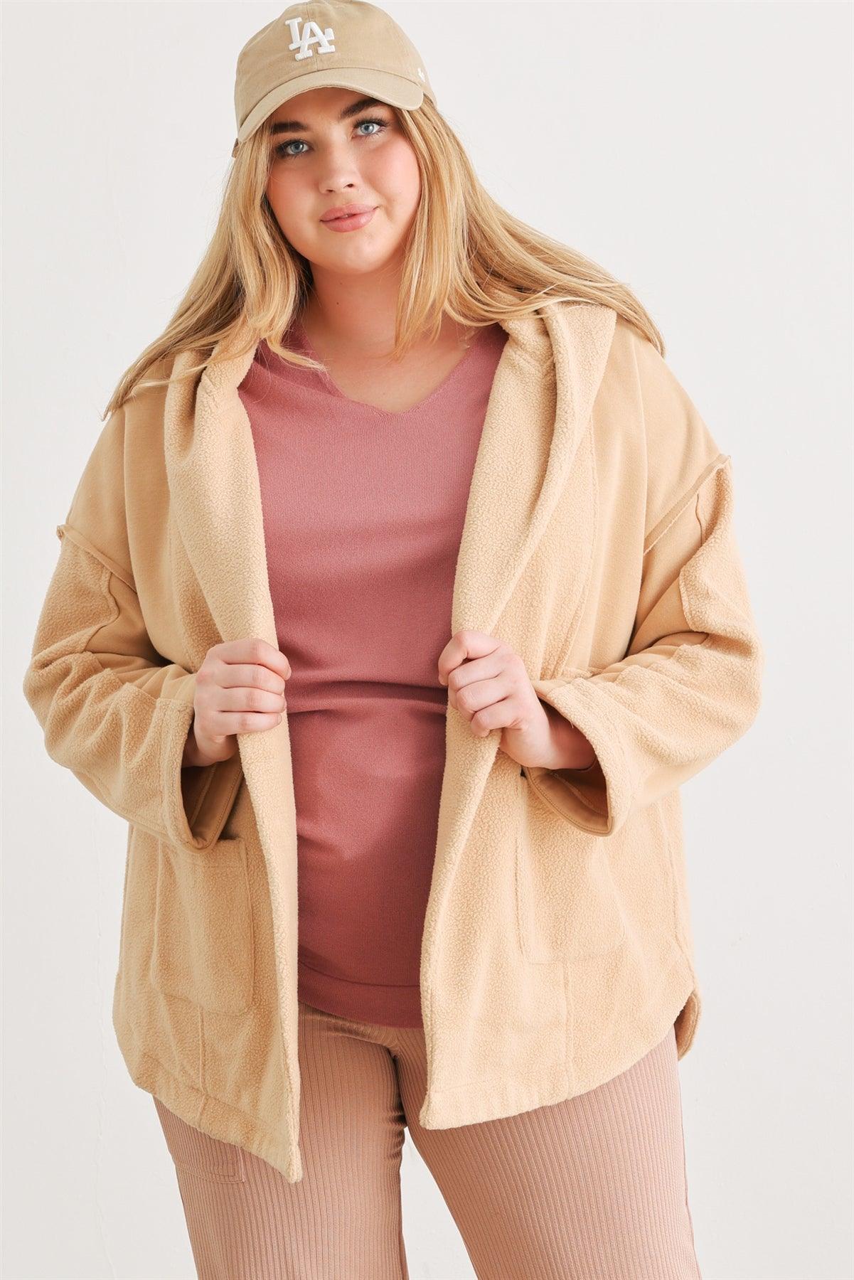 Soft to Touch Hooded Cardigan — Plus