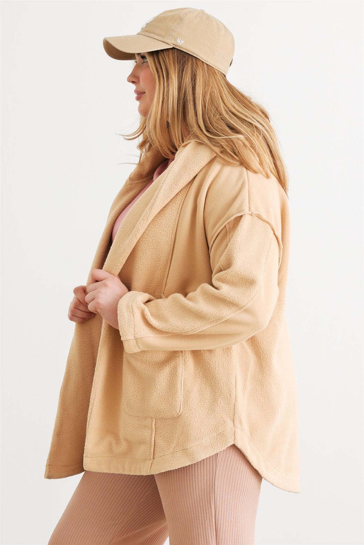 Soft to Touch Hooded Cardigan — Plus