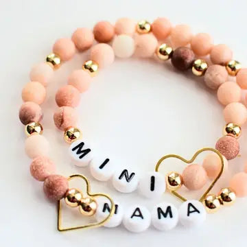 Mama & Mini Bracelet Set Pink- The Gathering Cafe