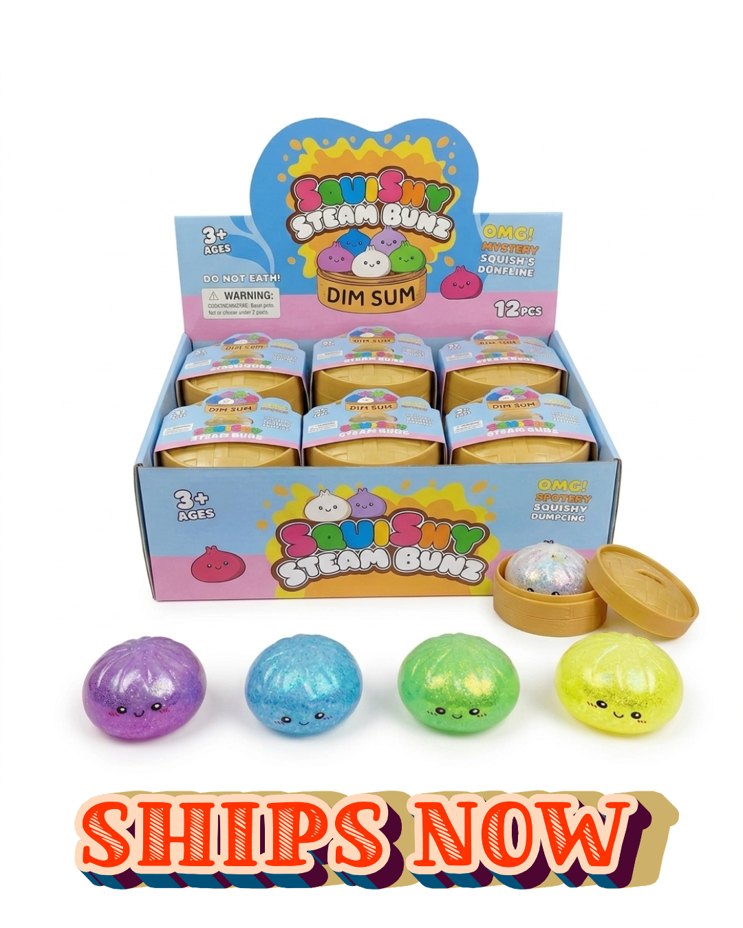 Dumpling Squishy  – Viral Mystery Dumplings GLITTER Edition