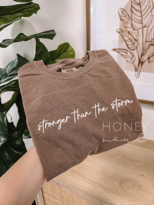 Stronger Than The Storm Summer Tee- The Gathering Cafe