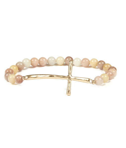 Cross Stone Beads Bracelet-The Gathering Cafe