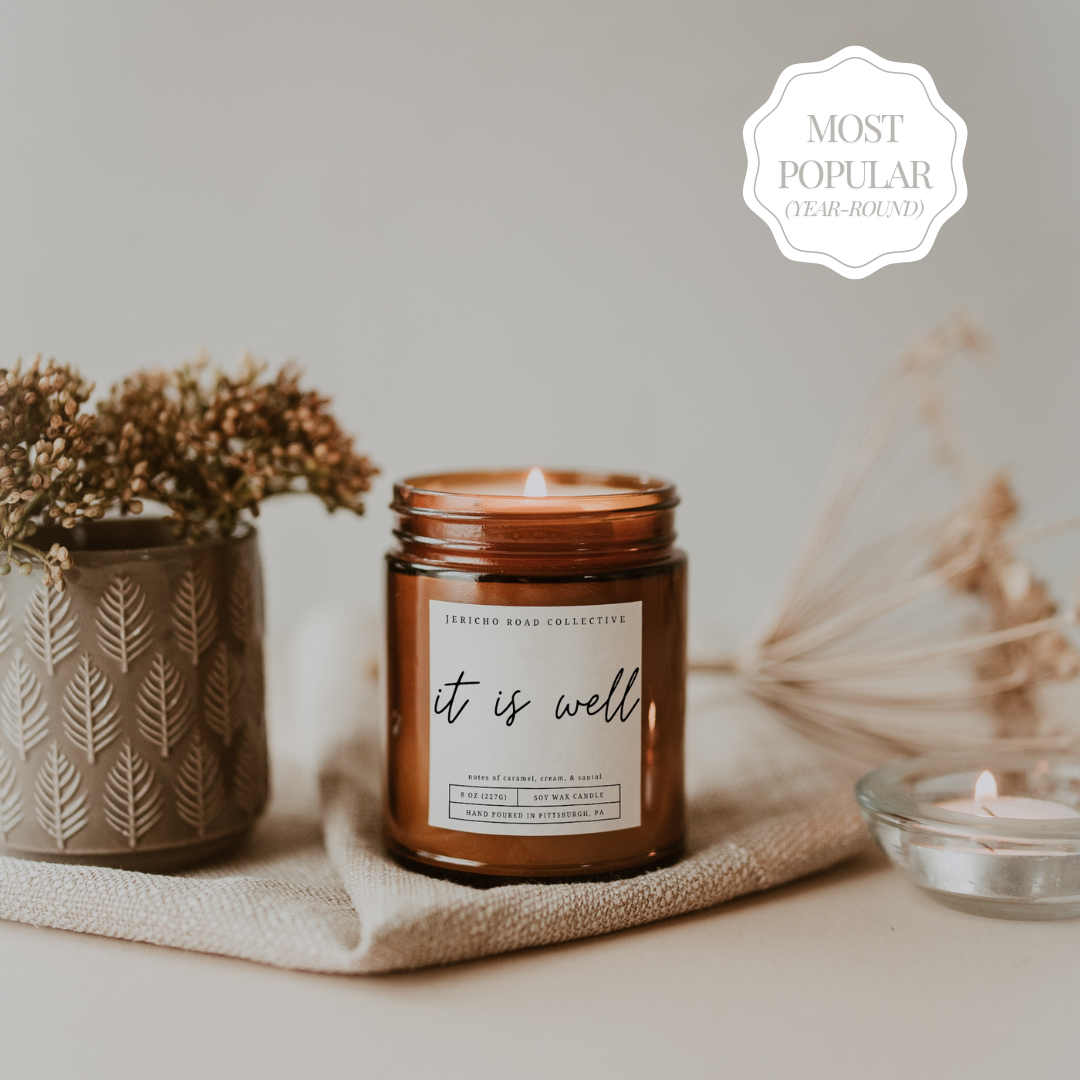 It Is Well Soy Wax Candle- The Gathering Cafe