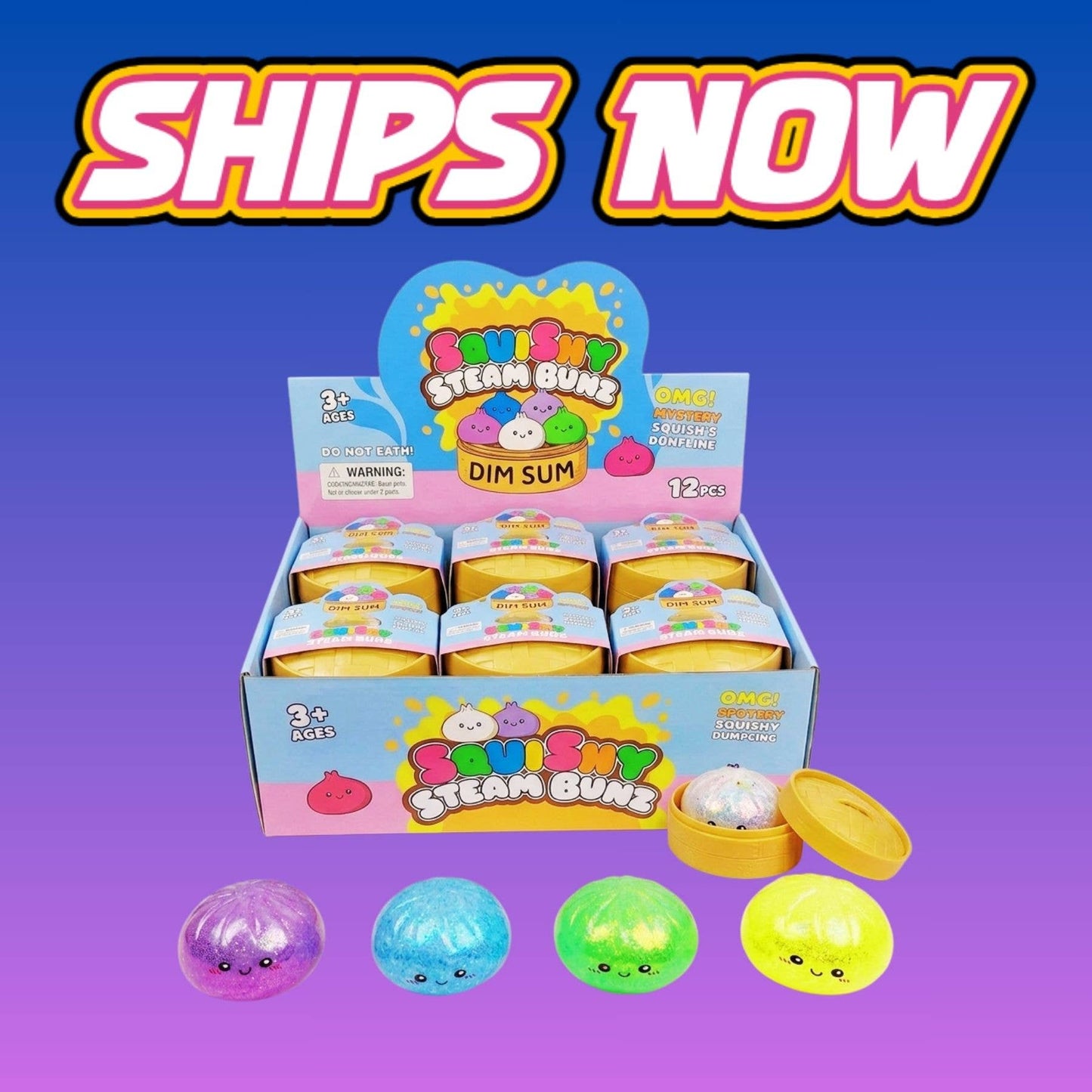 Dumpling Squishy  – Viral Mystery Dumplings GLITTER Edition