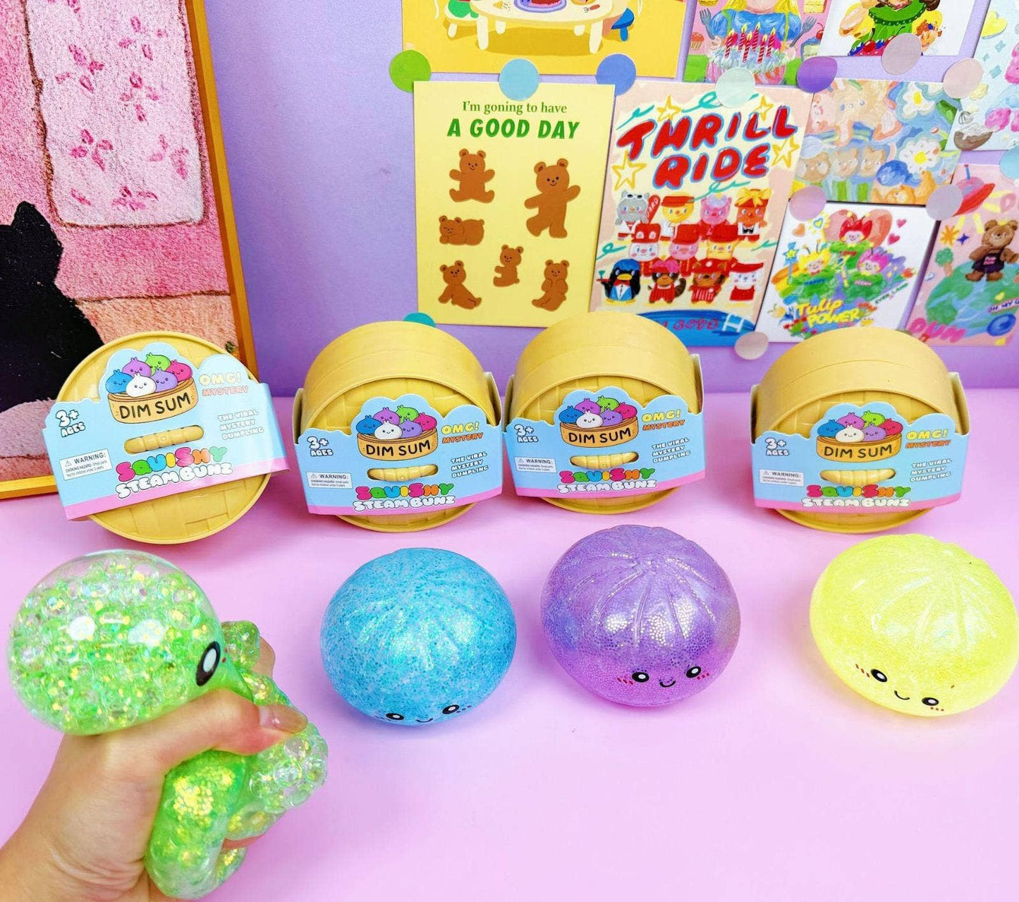 Dumpling Squishy  – Viral Mystery Dumplings GLITTER Edition